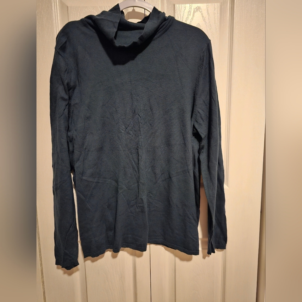 Dark Blue Long Sleeve Turtleneck Tee